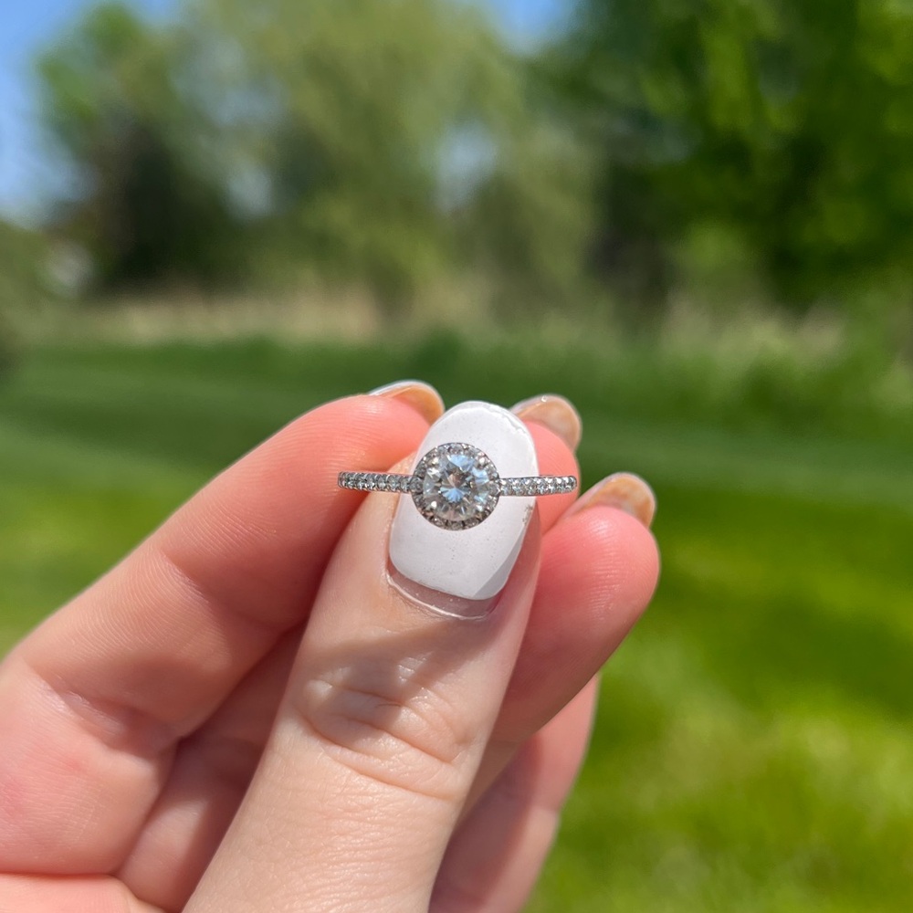 14K White Gold & Rose Gold Engagement Ring
